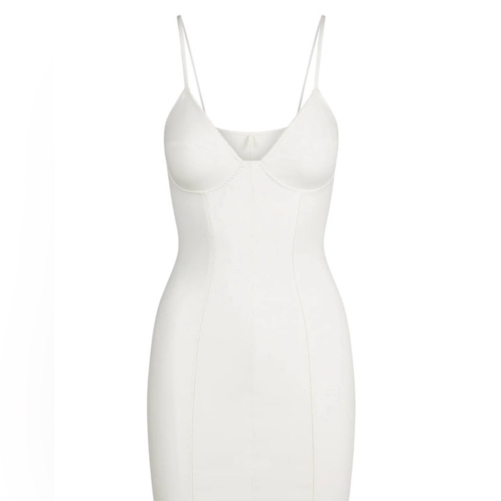 SKIMS cotton shapewear mini dress in Marble
